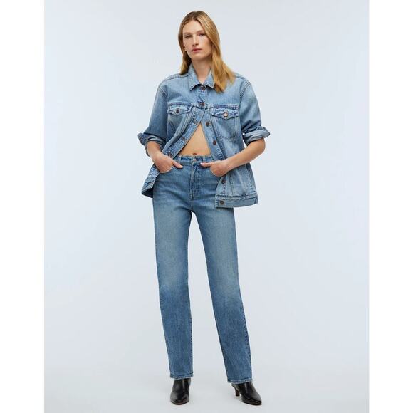 Madewell Denim - NWT Madewell The Tall '90s Straight Jean in Rondell Wash: Crease Edition Size 33